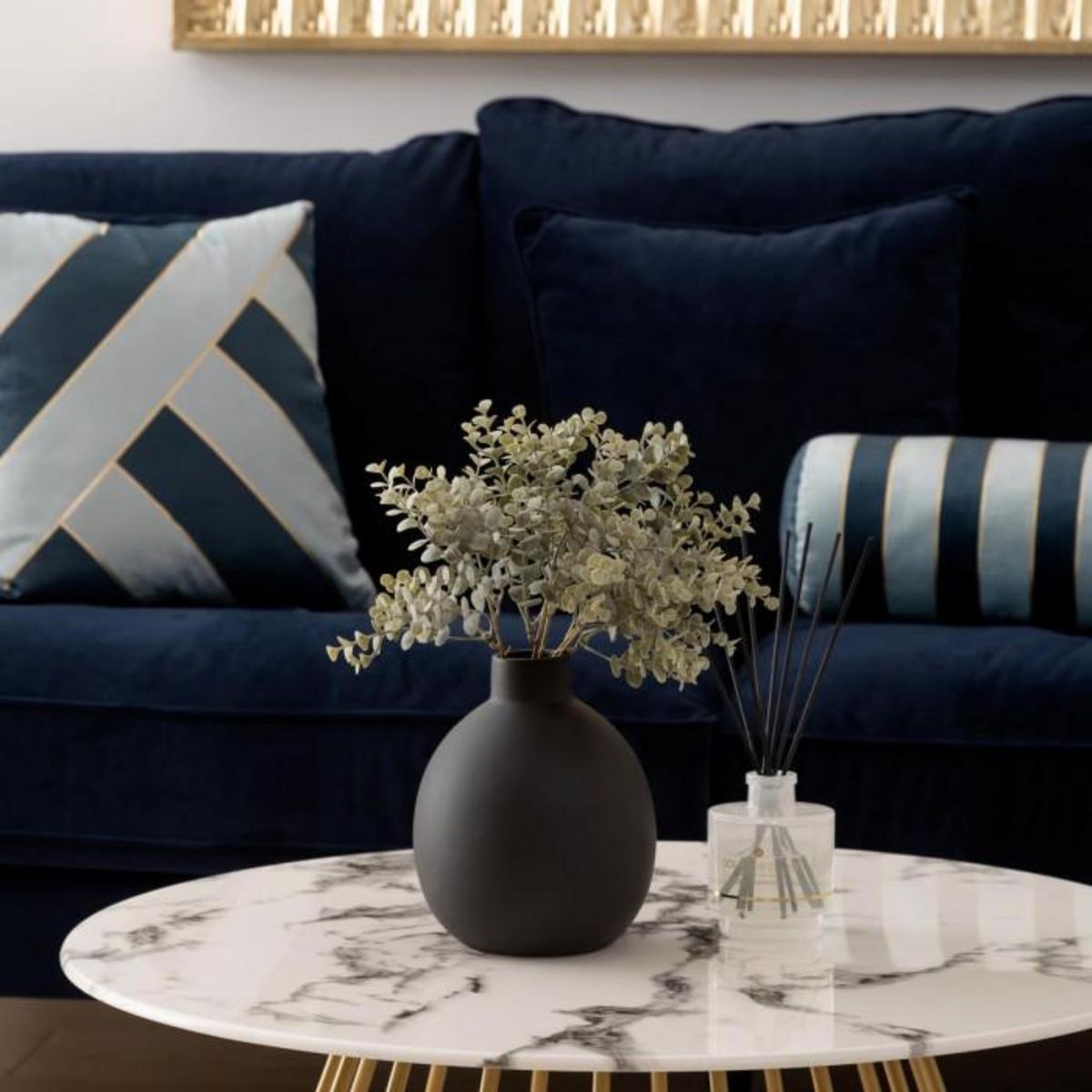 ATMOSPHERA Vase en Dolomite  Rily  18cm Noir