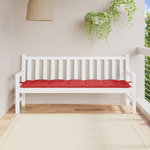 VIDAXL Coussin de banc de jardin rouge 180x50x7 cm tissu oxford