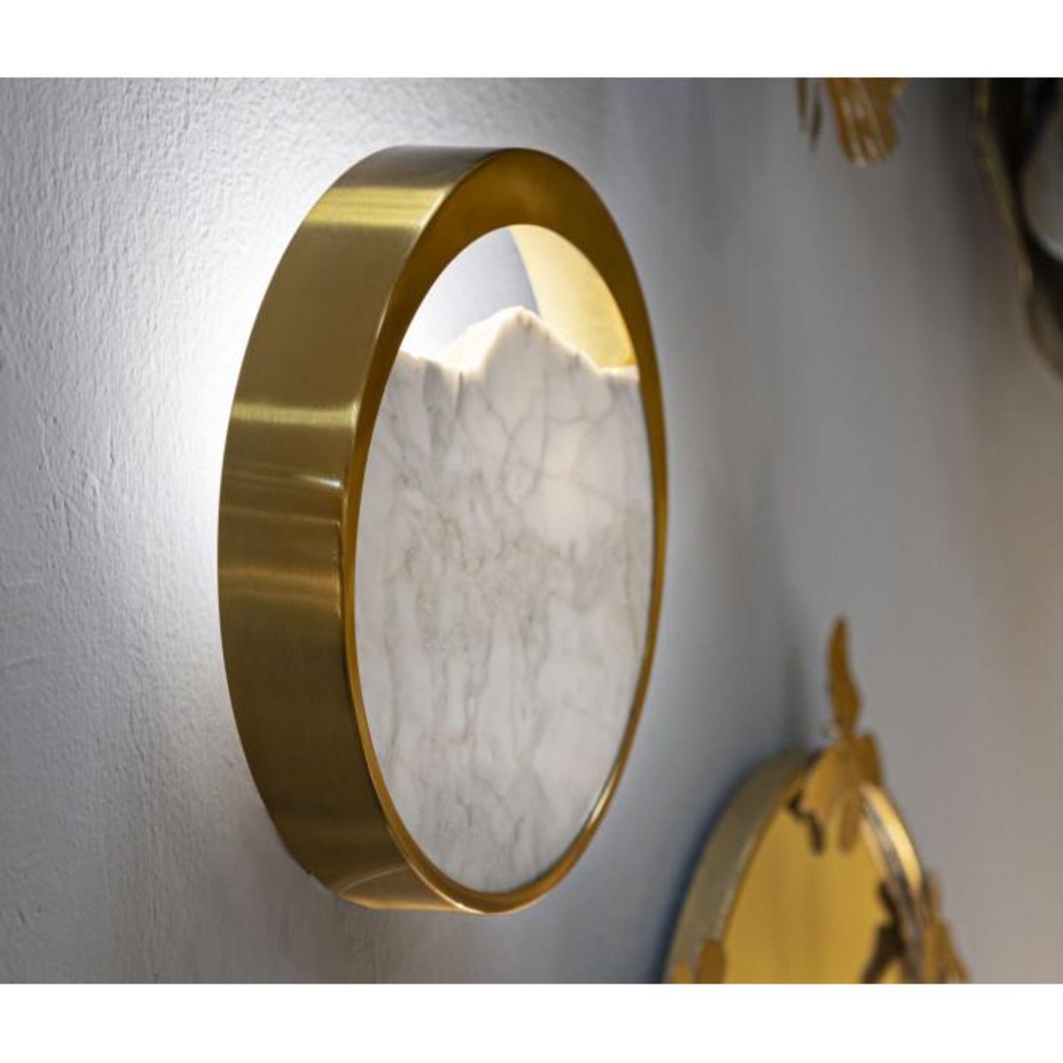 Paris Prix Applique Murale Design  Effet Marbre  24cm Or