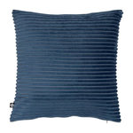 ATMOSPHERA Coussin en Velours Côtelé  Arum  38x38cm Bleu Encre