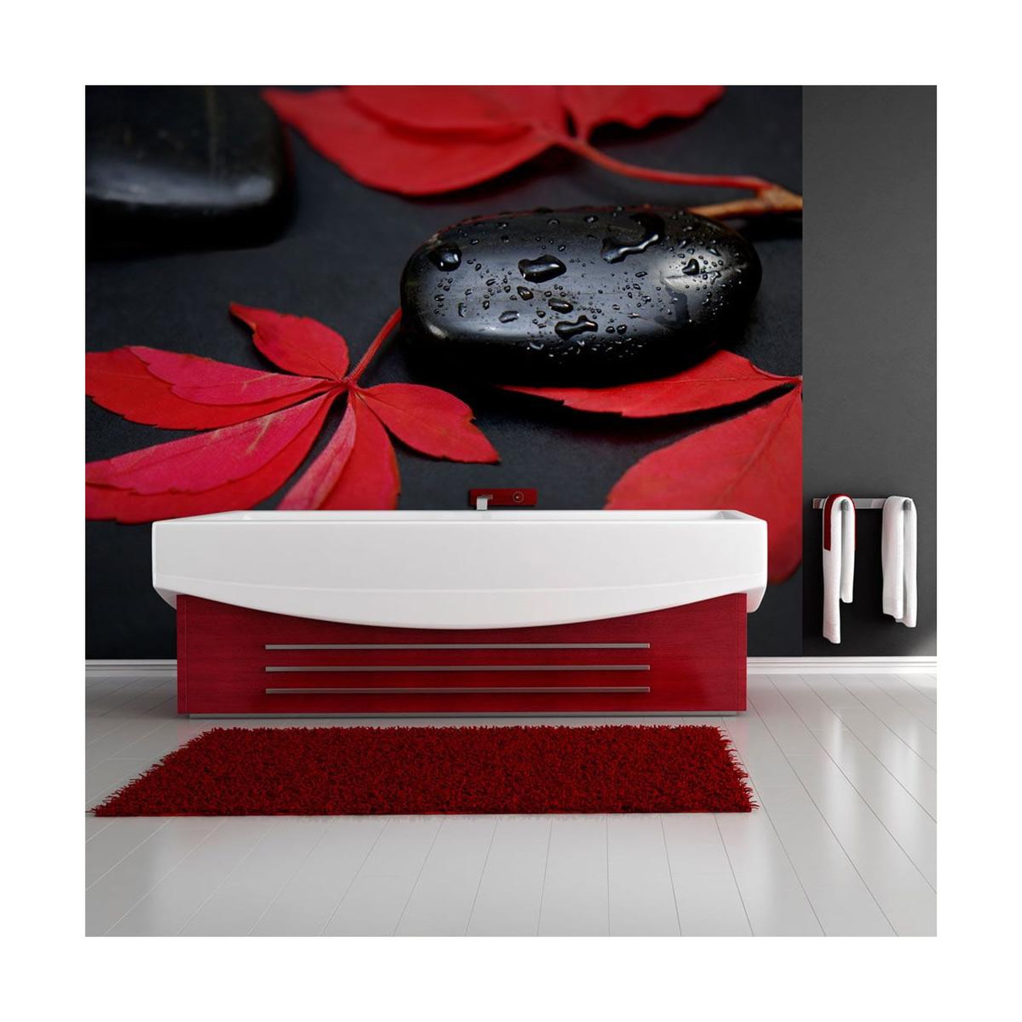 Paris Prix Papier peint  intensité du rouge : zen. Coloris disponibles : Multicolore