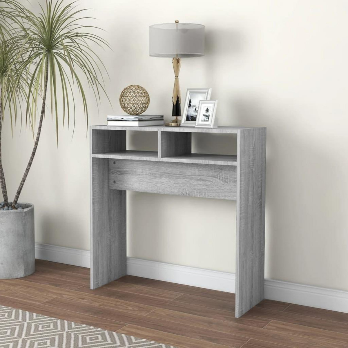 VIDAXL Table console Sonoma gris 78x30x80 cm Bois d'ingenierie