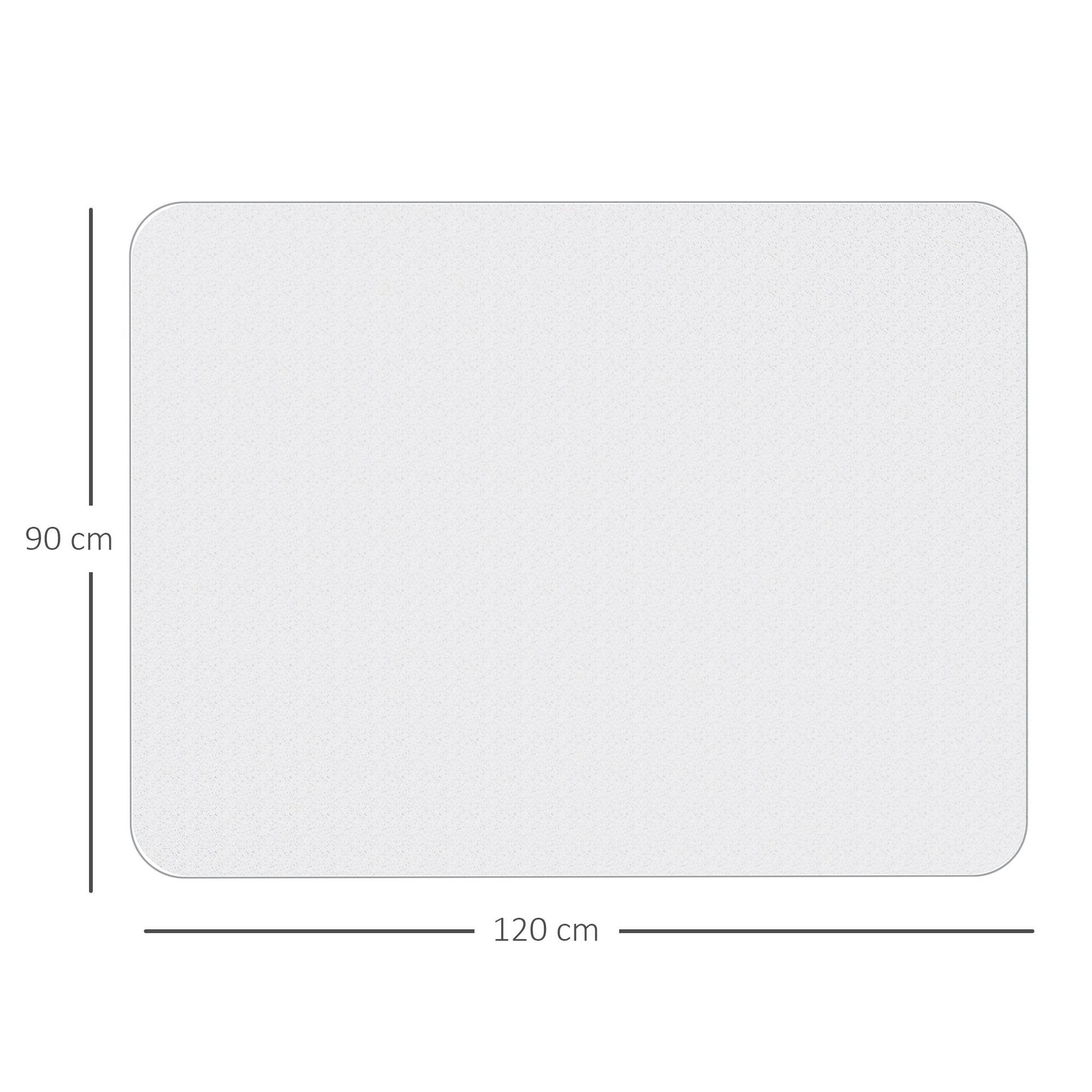 Voir la diapositive 3 : HOMCOM Tapis protège-sol pour chaise de bureau - tapis de protection de sol - tapis de chaise dim. 120L x 90l cm ép. 1,5 mm - PVC transparent