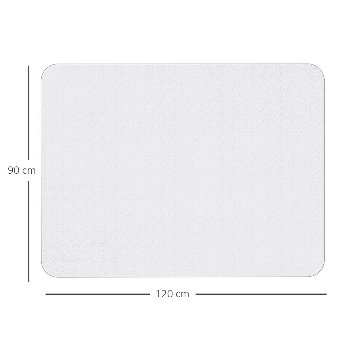 HOMCOM Tapis protège-sol pour chaise de bureau - tapis de protection de sol - tapis de chaise dim. 120L x 90l cm ép. 1,5 mm - PVC transparent