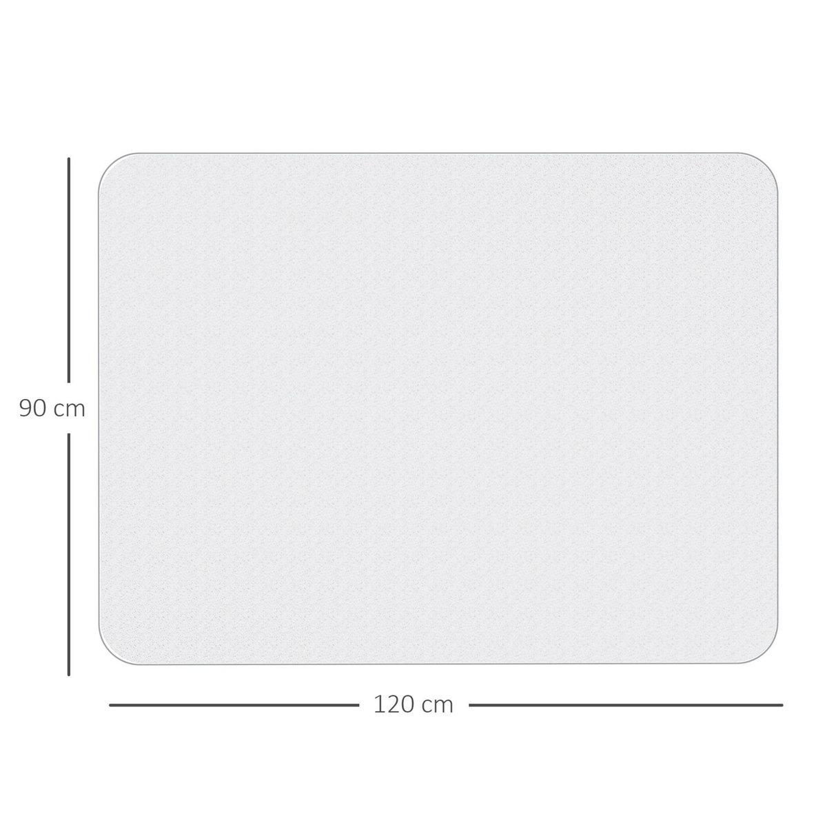 HOMCOM Tapis protège-sol pour chaise de bureau - tapis de protection de sol - tapis de chaise dim. 120L x 90l cm ép. 1,5 mm - PVC transparent