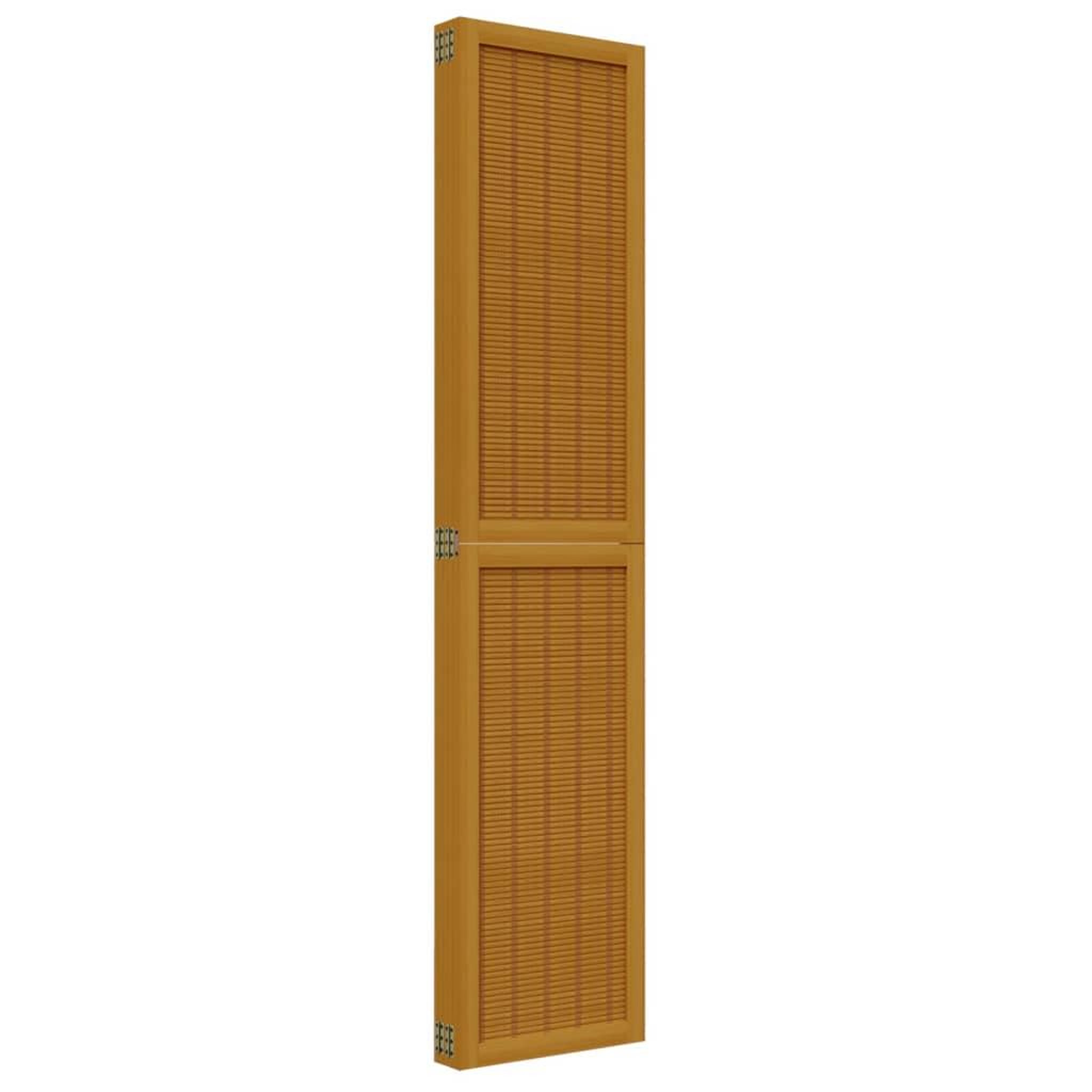 Voir la diapositive 5 : VIDAXL Cloison de separation 5 panneaux marron bois paulownia massif