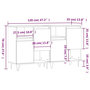 Voir la diapositive 6 : VIDAXL Buffets 2 pcs sonoma gris bois d'ingenierie