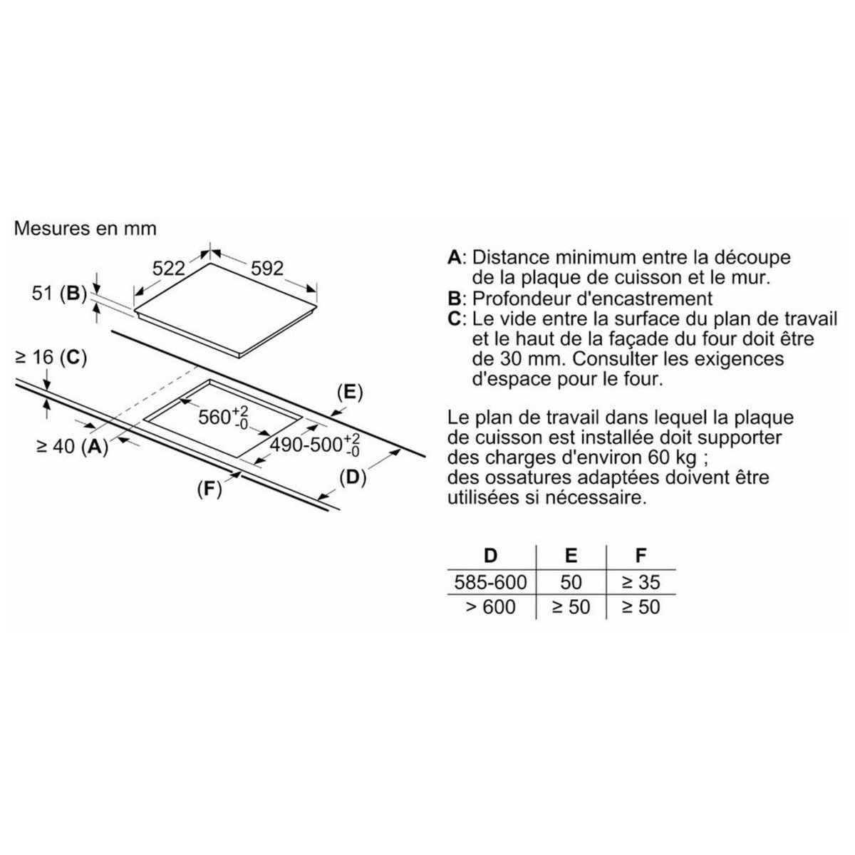 Siemens Table de cuisson à induction 60cm 4 foyers 7400w noir - EH631BEB6E