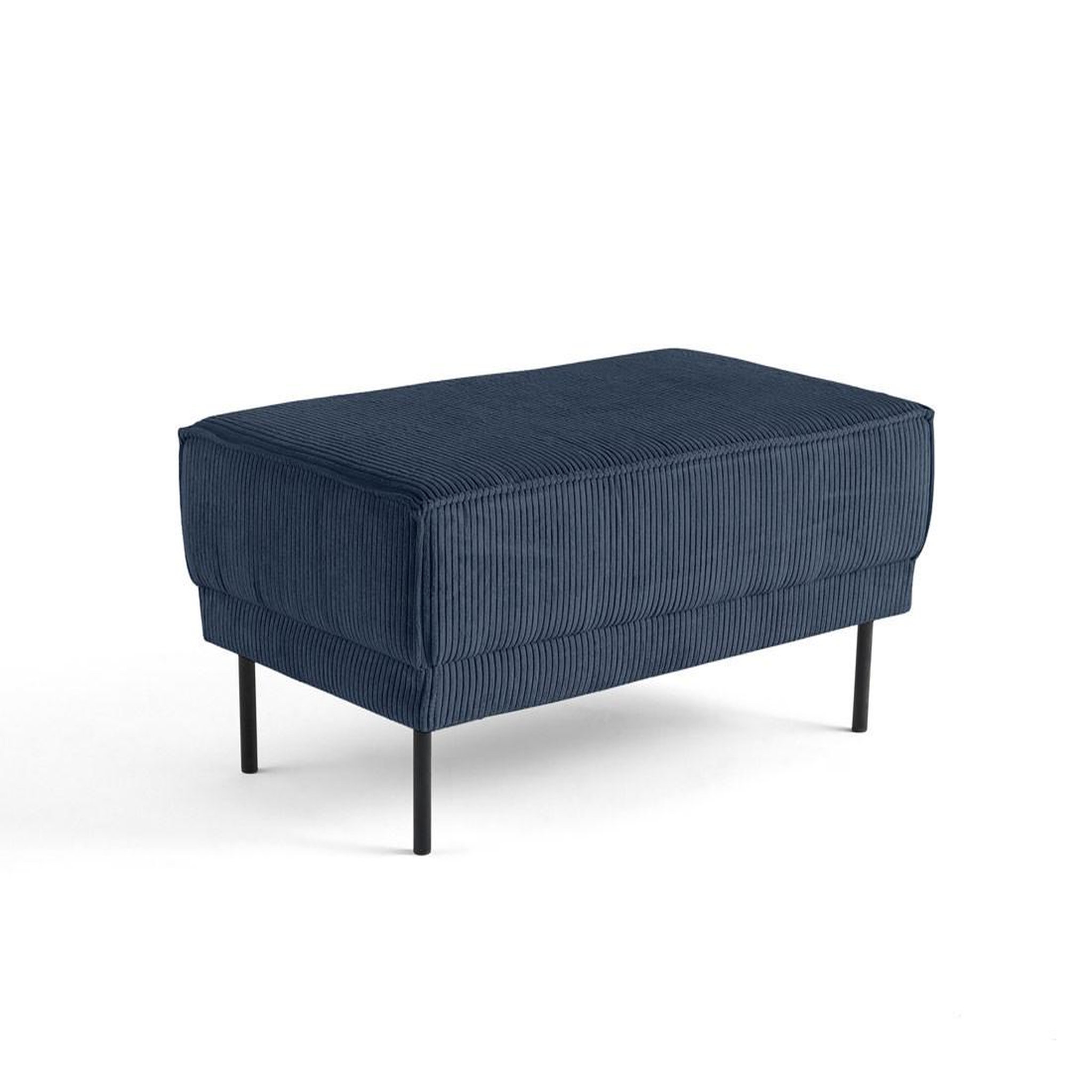 Voir la diapositive 2 : BEST MOBILIER Charlie - pouf - pieds hauts - en velours côtelé