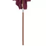 VIDAXL Parasol avec mat en bois 150 x 200 cm Bordeaux
