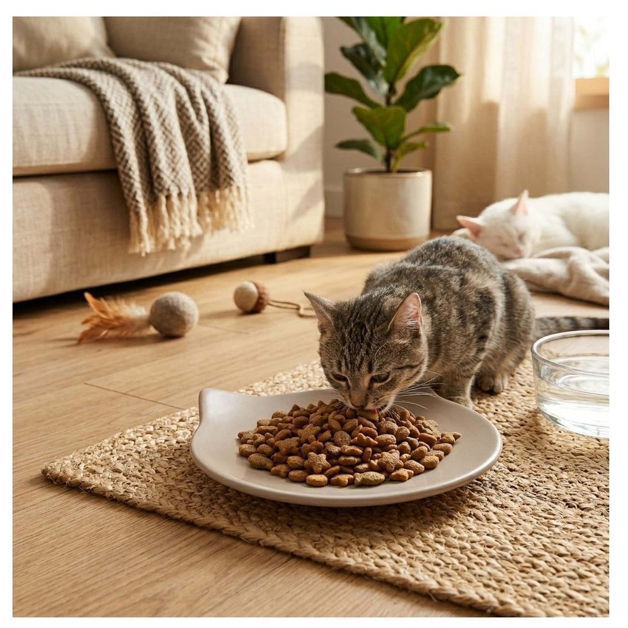 Voir la diapositive 3 : Eden Gamelle plat en céramique pour chat anti-stress filou