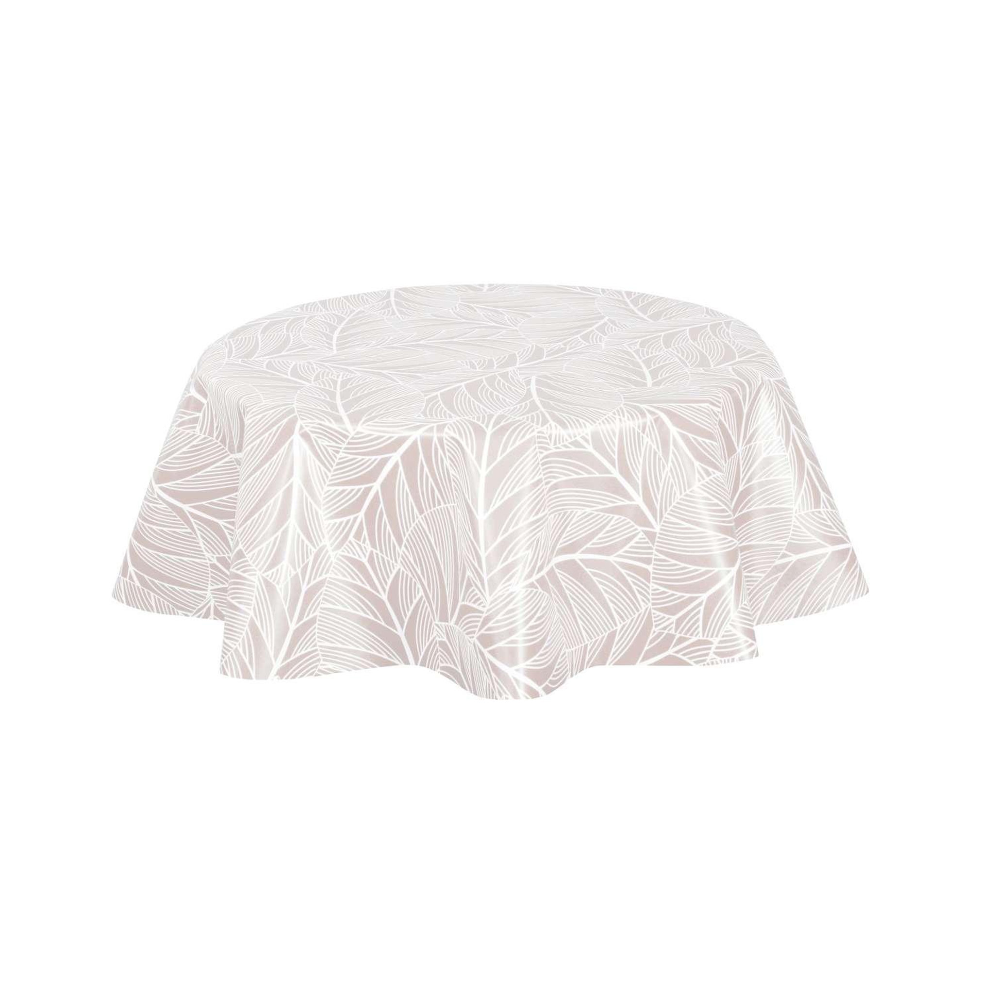 HABITABLE Nappe en toile cirée ronde eloa - diam. 150 cm - ecru