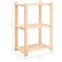Voir la diapositive 6 : VIDAXL Etageres de rangement a 3 niveaux 2 pcs 60x38x90 cm Pin 150 kg
