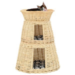 VIDAXL Ensemble de panier pour chats 3 pcs avec coussins 47x34x60 cm