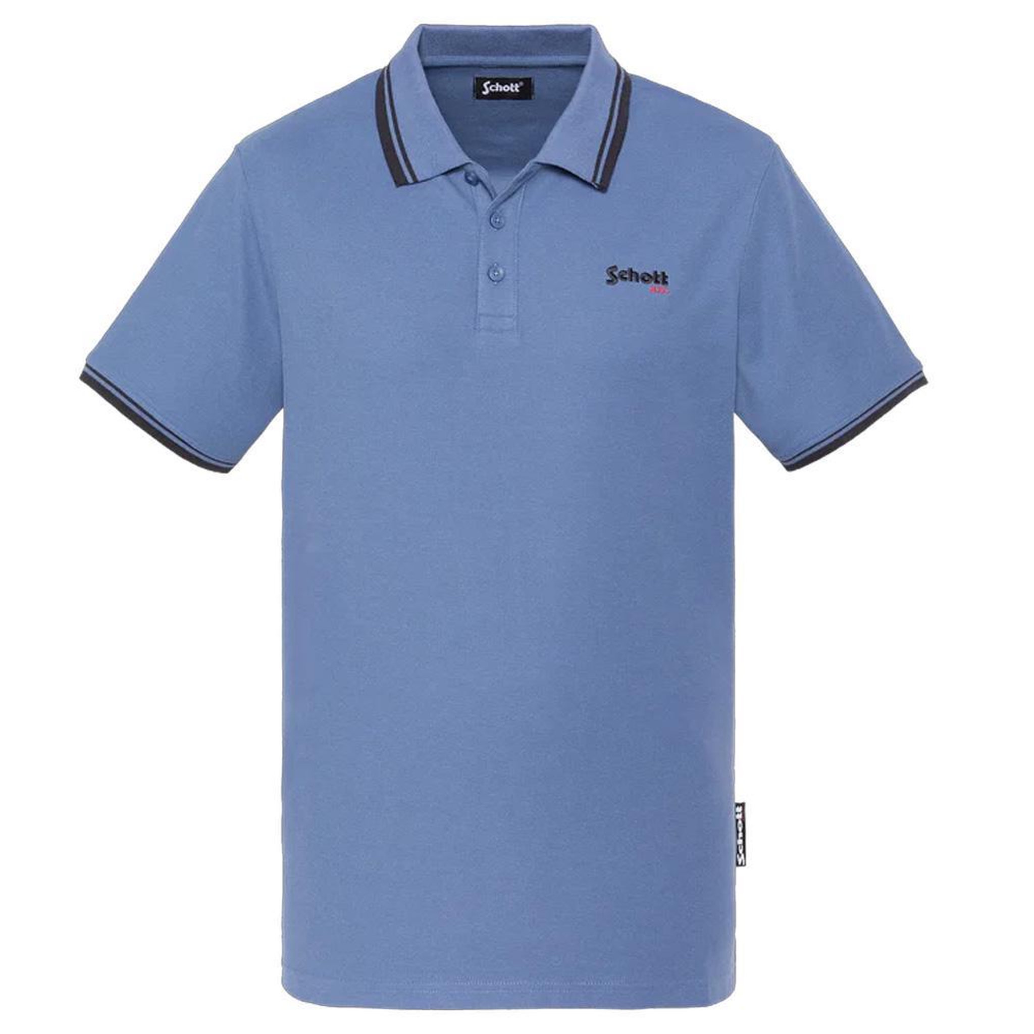 Voir la diapositive 1 : Schott Polo Bleu Homme Schott PSWILL2