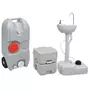 VIDAXL Ensemble de toilette support de lavage des mains reservoir eau