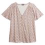 Voir la diapositive 3 : IN EXTENSO Blouse manches papillon imprimé nature femme