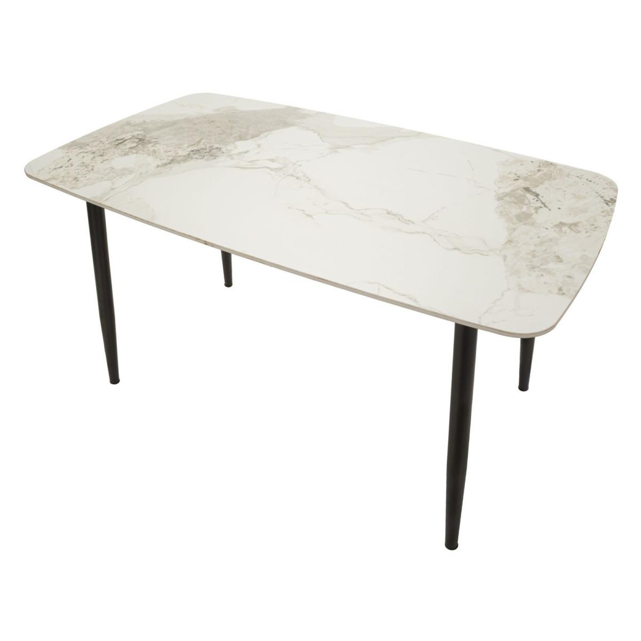 Voir la diapositive 4 : Paris Prix Table salle à manger  josh  138cm noir & blanc