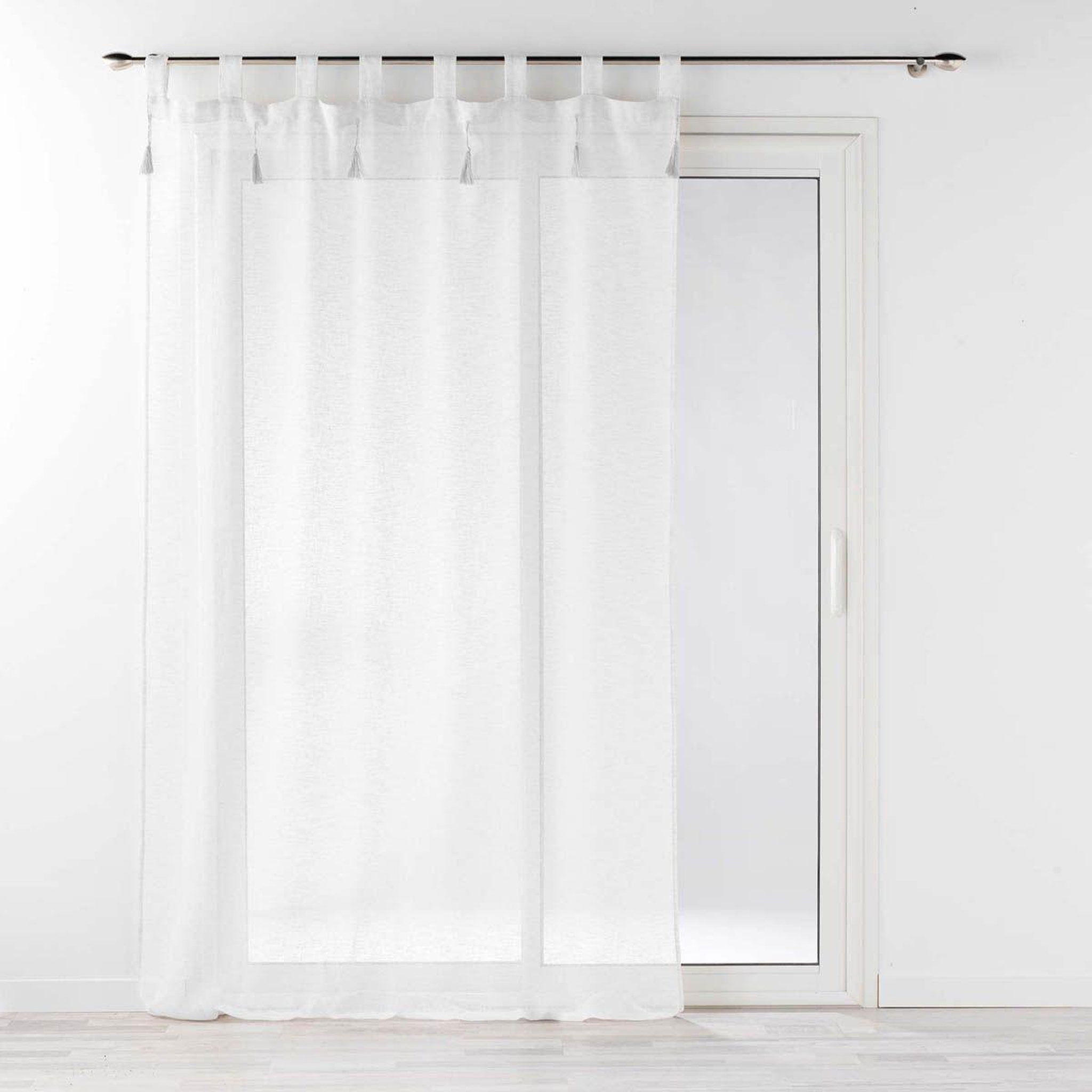 Douceur d'Intérieur Rideau voilage à passants  dalia  140x240cm blanc