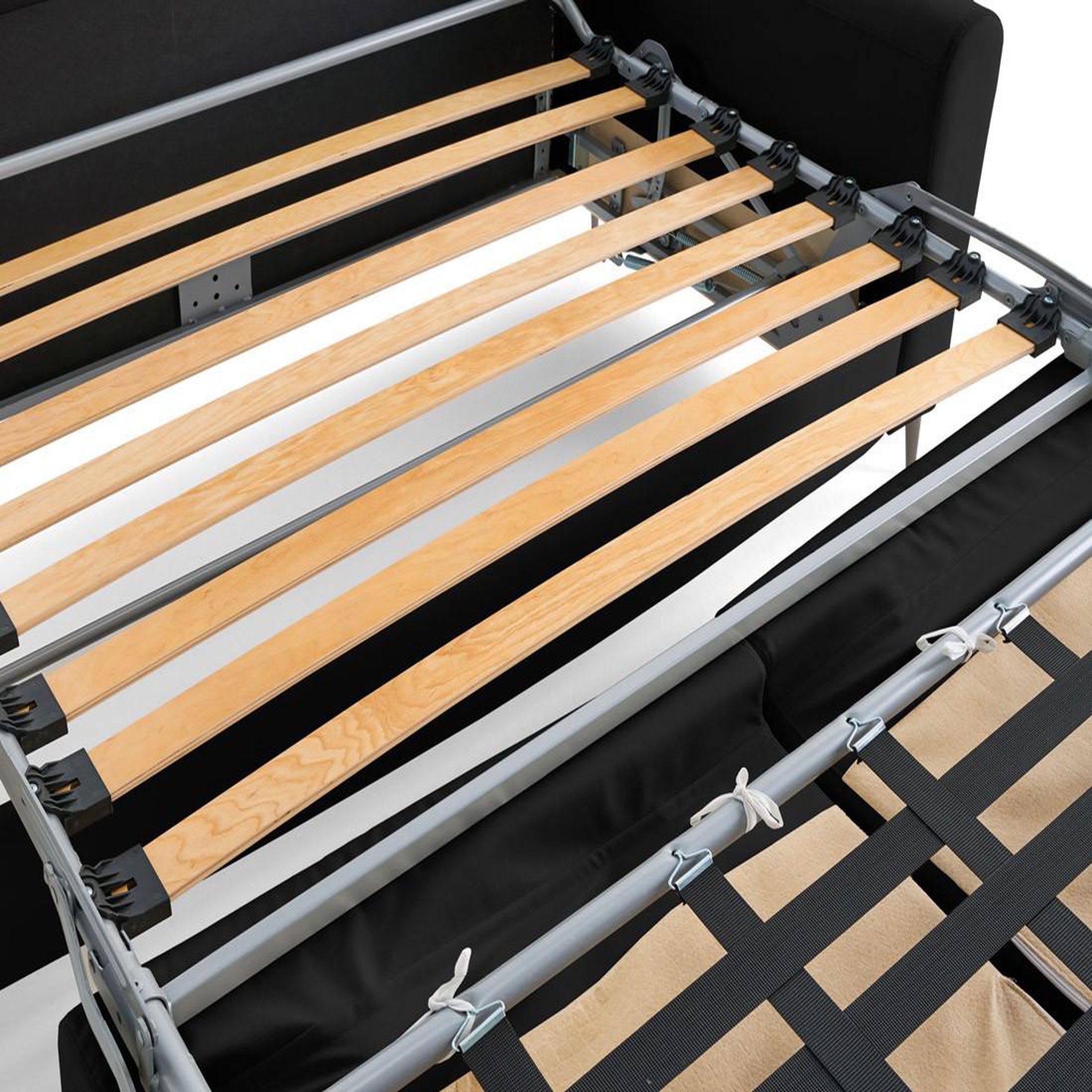 Voir la diapositive 5 : LISA DESIGN Owen - canapé 3 places convertible express couchage quotidien 140 cm matelas 12 cm en simili