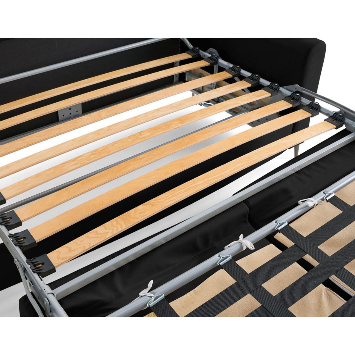 LISA DESIGN Owen - canapé 3 places convertible express couchage quotidien 140 cm matelas 12 cm en simili