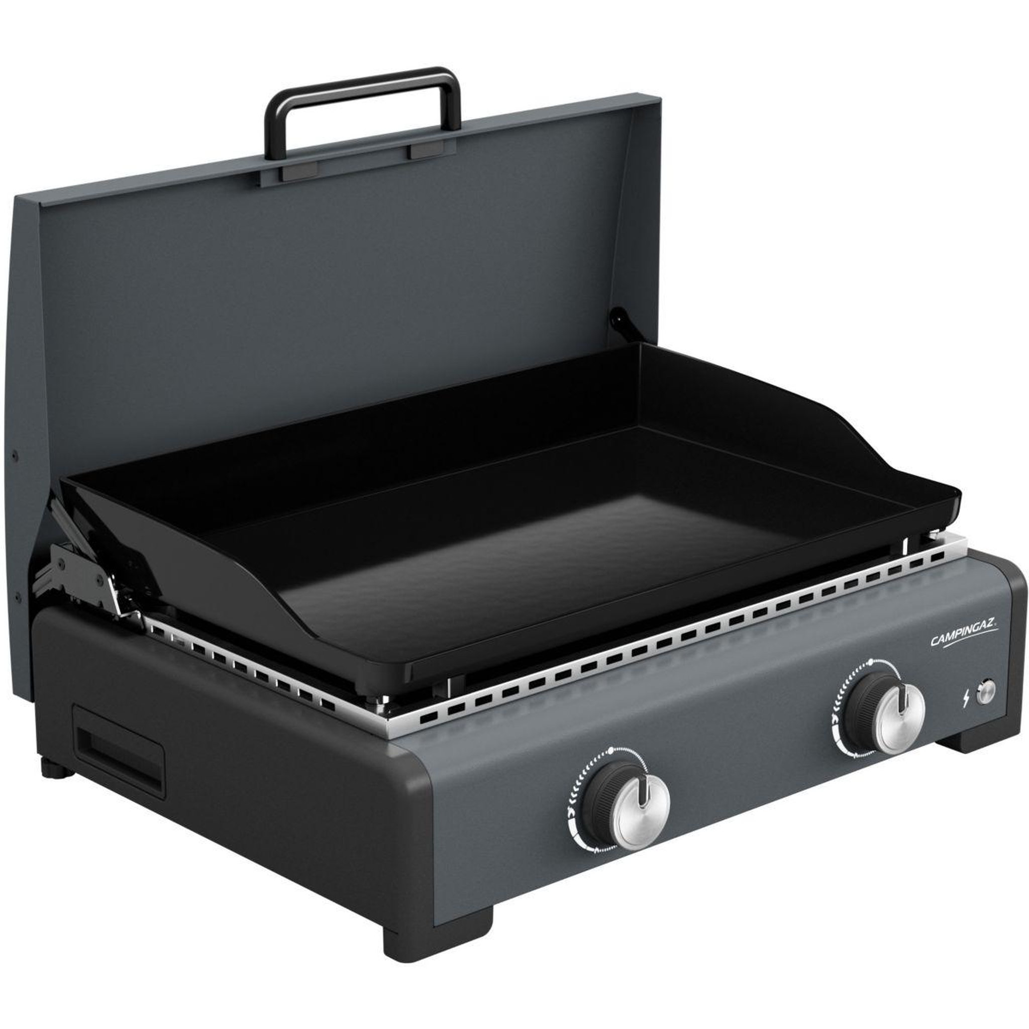 Voir la diapositive 2 : CAMPINGAZ Plancha gaz sigma 2 2210869 noir 2 brûleurs à poser, 58x36 cm