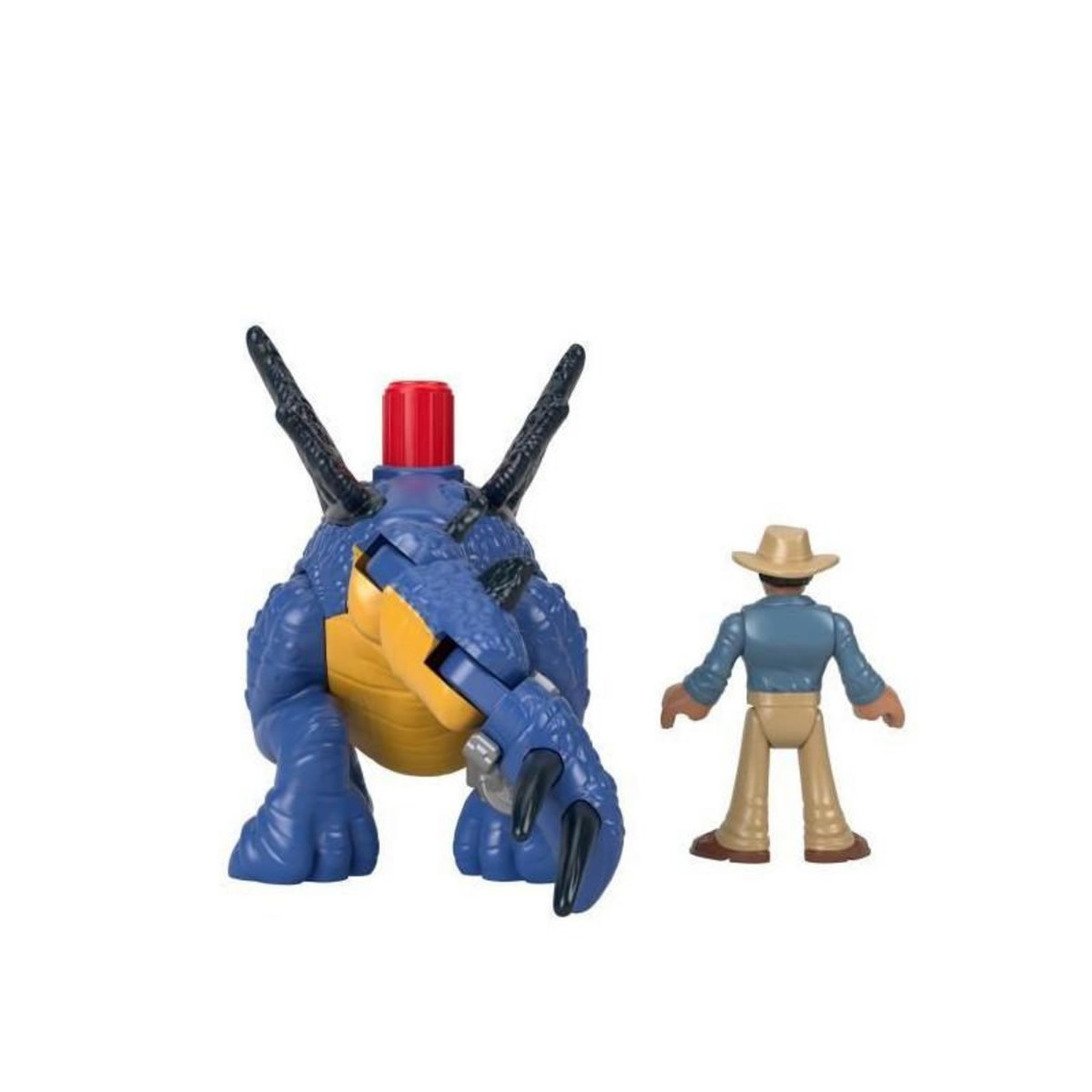 MATTEL FISHER - PRICE IMAGINEXT - Jurassic World - Stegosaurus Et Personnage - Figurine d'action 1er age - 3 ans et +