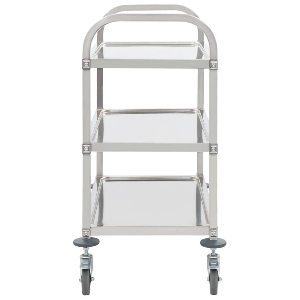 VIDAXL Chariot de cuisine a 3 niveaux 95x45x83,5 cm Acier inoxydable
