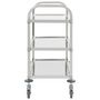 Voir la diapositive 3 : VIDAXL Chariot de cuisine a 3 niveaux 95x45x83,5 cm Acier inoxydable