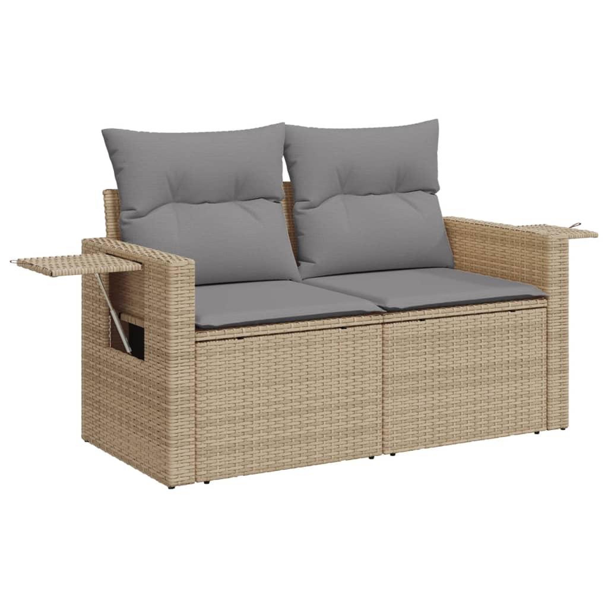 Voir la diapositive 5 : VIDAXL Salon de jardin avec coussins 10 pcs beige resine tressee