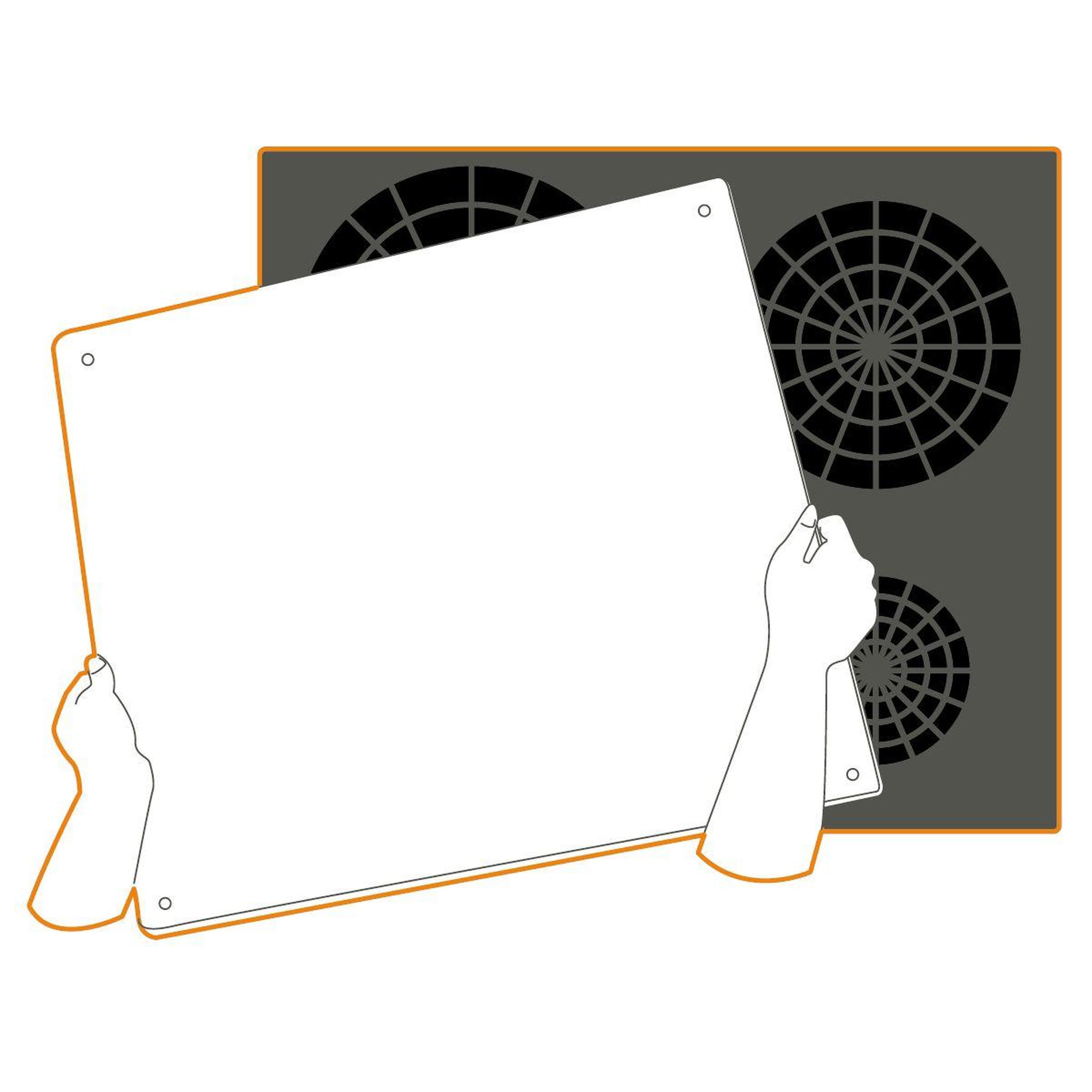 Voir la diapositive 2 : PEBBLY Planche de protection cuisson pour plaque 57x50cm, noire
