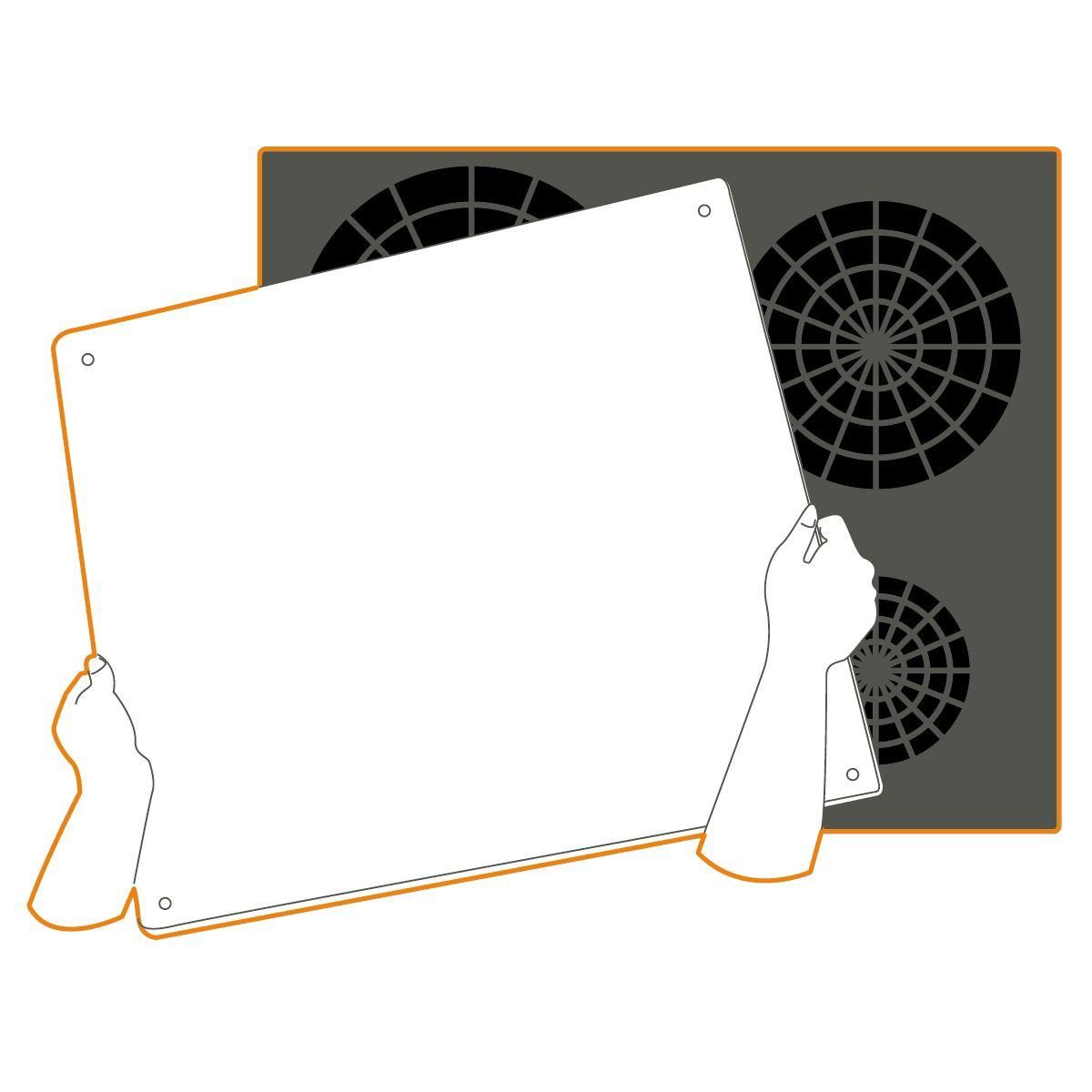 PEBBLY Planche de protection cuisson pour plaque 57x50cm, noire