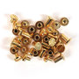 Voir la diapositive 3 : Graine créative 20 vis Chicago dorées - attaches cuir 10 mm x Ø 9,5 mm