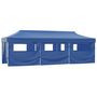 Voir la diapositive 2 : VIDAXL Tente de reception pliable avec 8 parois 3x9 m Bleu