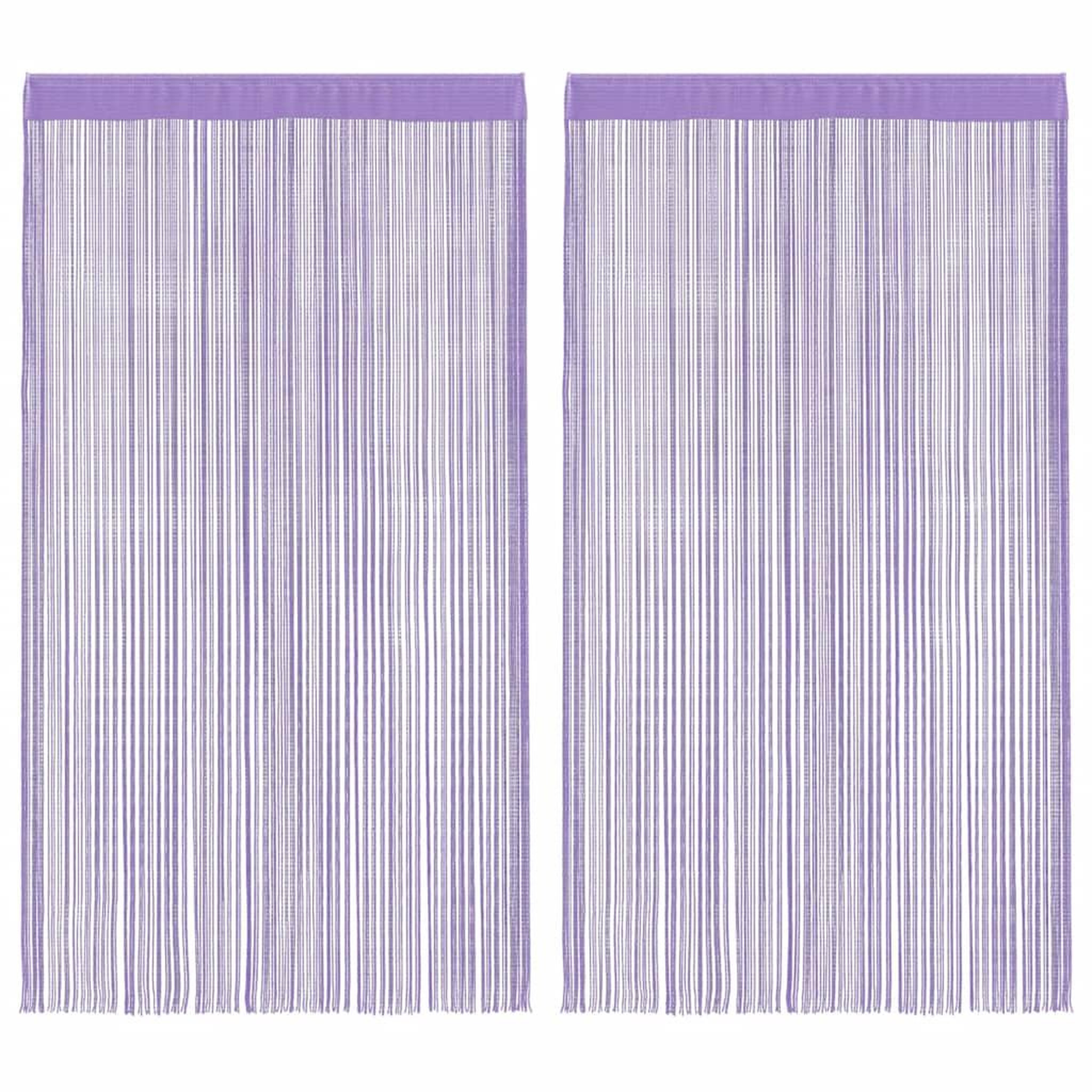 Voir la diapositive 2 : VIDAXL Rideau en fils 2 pcs 140 x 250 cm violet