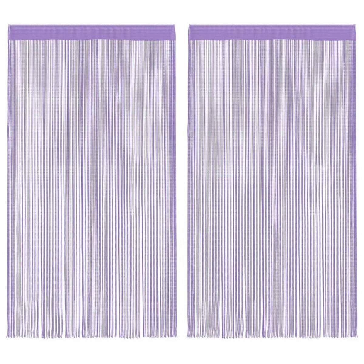 VIDAXL Rideau en fils 2 pcs 140 x 250 cm violet