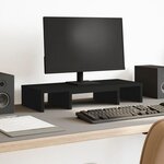 VIDAXL Support de moniteur réglable noir bois d ingénierie