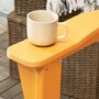 OUTSUNNY Fauteuil de jardin Adirondack à bascule rocking chair style néo-rétro assise dossier ergonomique HDPE orange