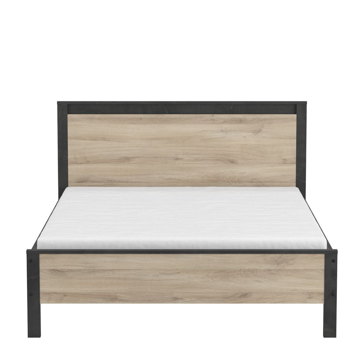 Lit adulte 140x190 cm esprit industriel KANSAS