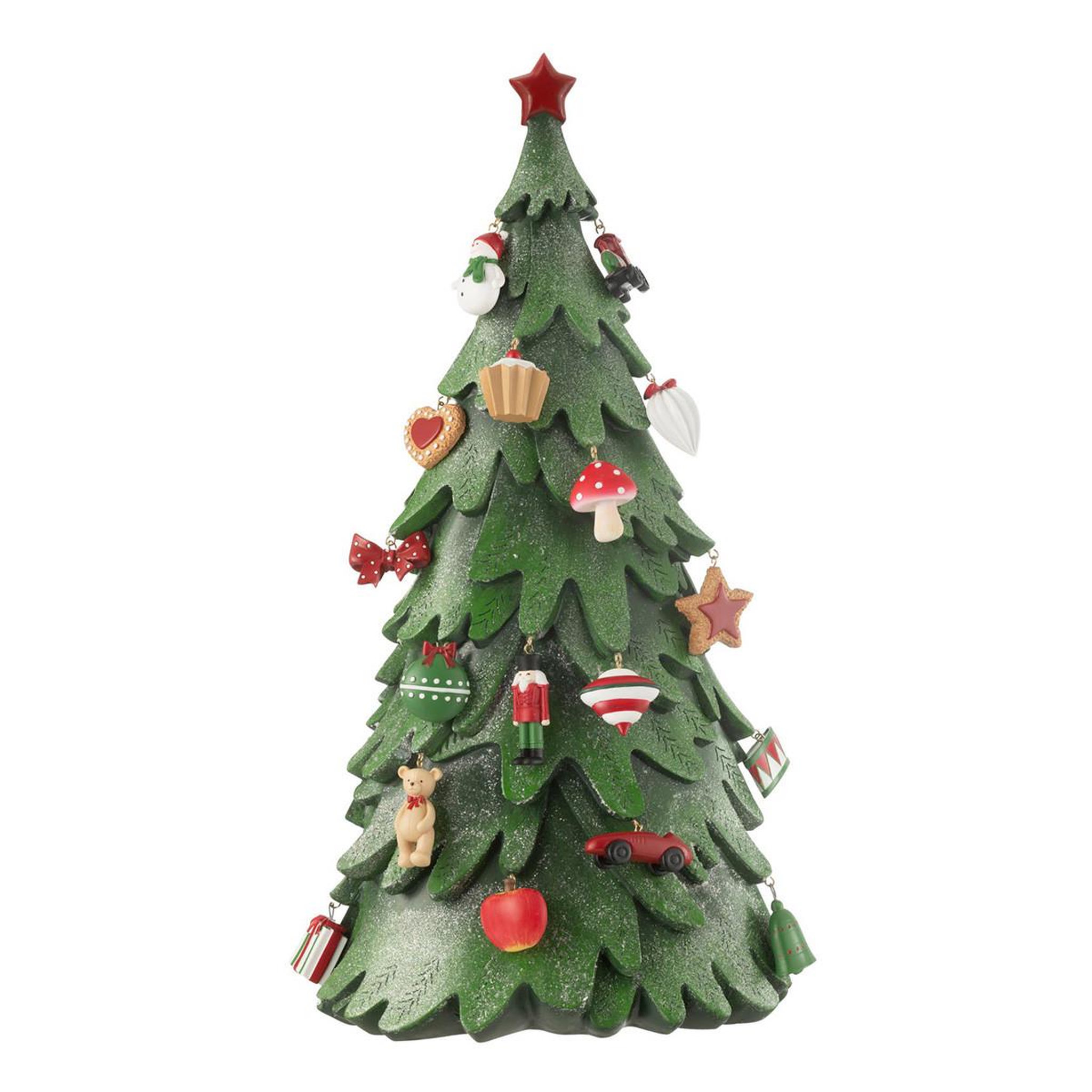 J-LINE Sapin de noël déco  zane  63cm multicolore