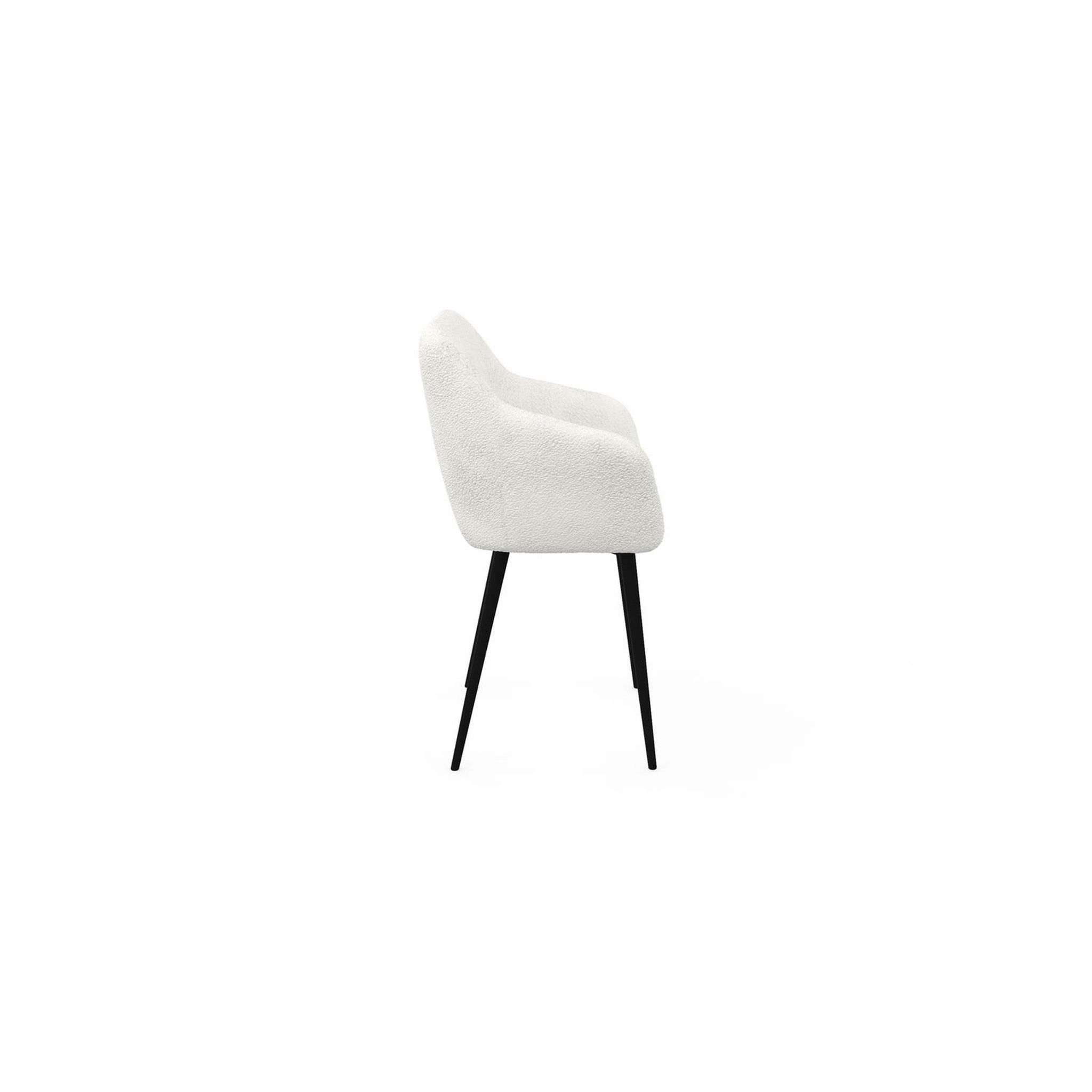 Voir la diapositive 4 : Lot de 2 chaises tissu bouclette JULIE
