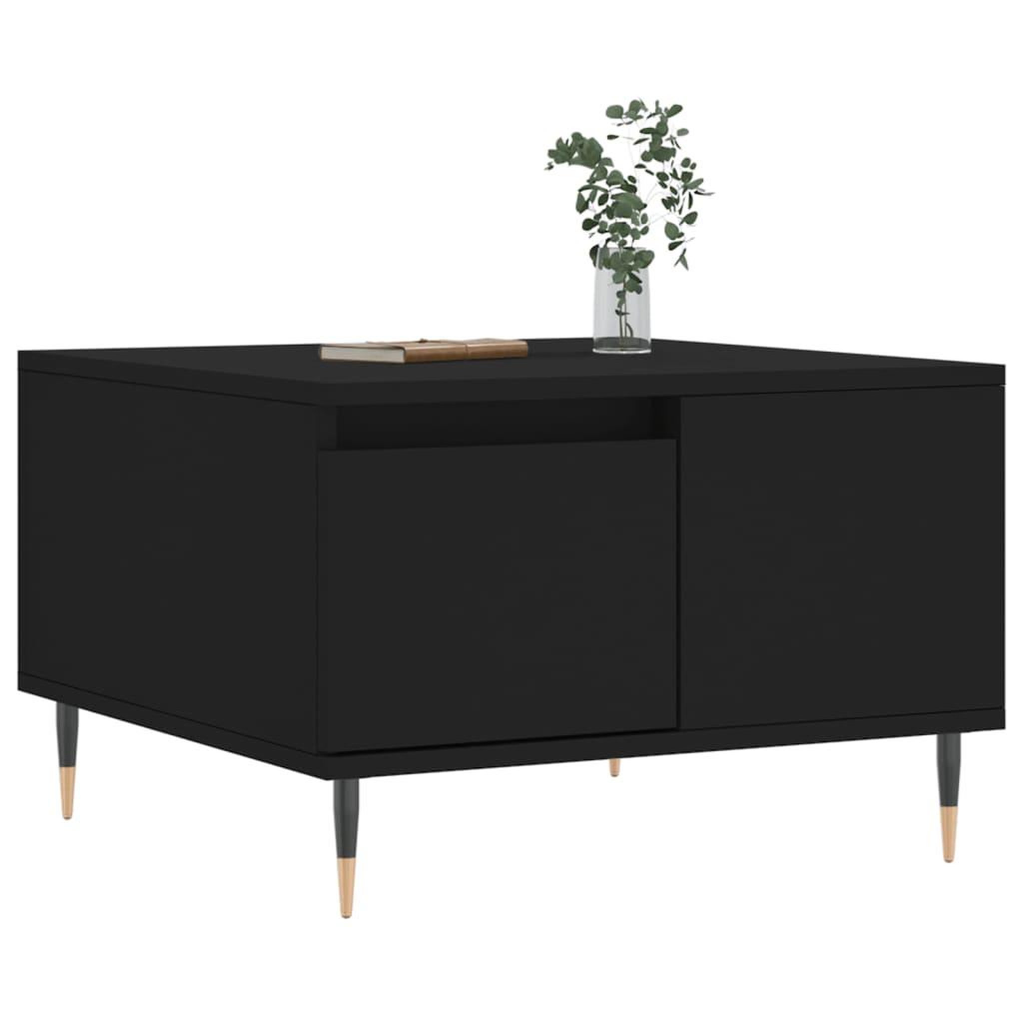 Voir la diapositive 3 : VIDAXL Table basse noir 55x55x36,5 cm bois d'ingenierie
