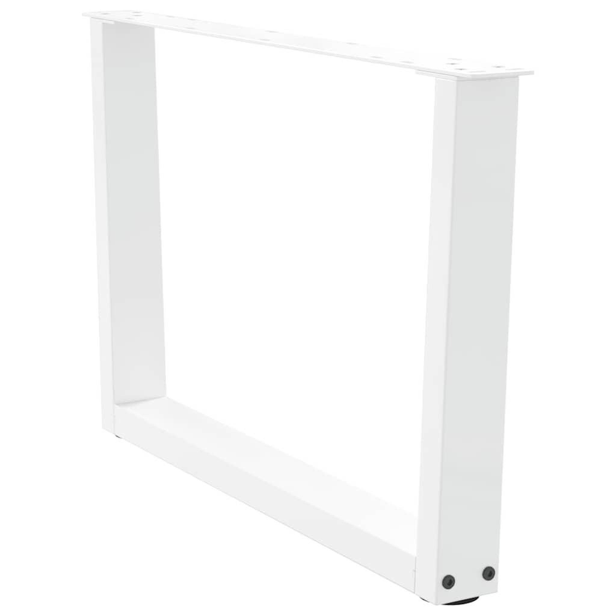 Voir la diapositive 5 : VIDAXL Pieds de table a manger forme V 2pcs blanc 70x(42-43,3)cm acier