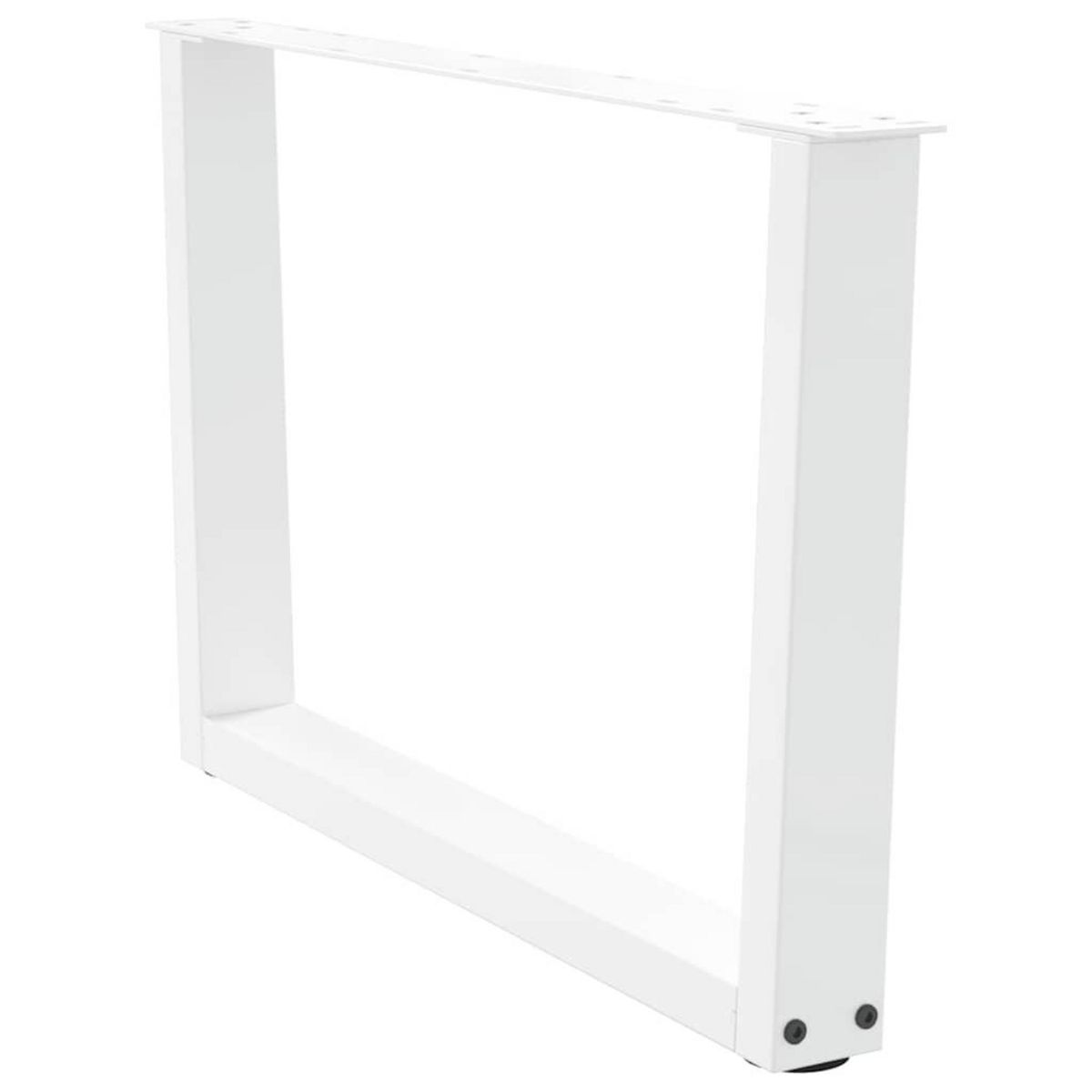 VIDAXL Pieds de table a manger forme V 2pcs blanc 70x(42-43,3)cm acier