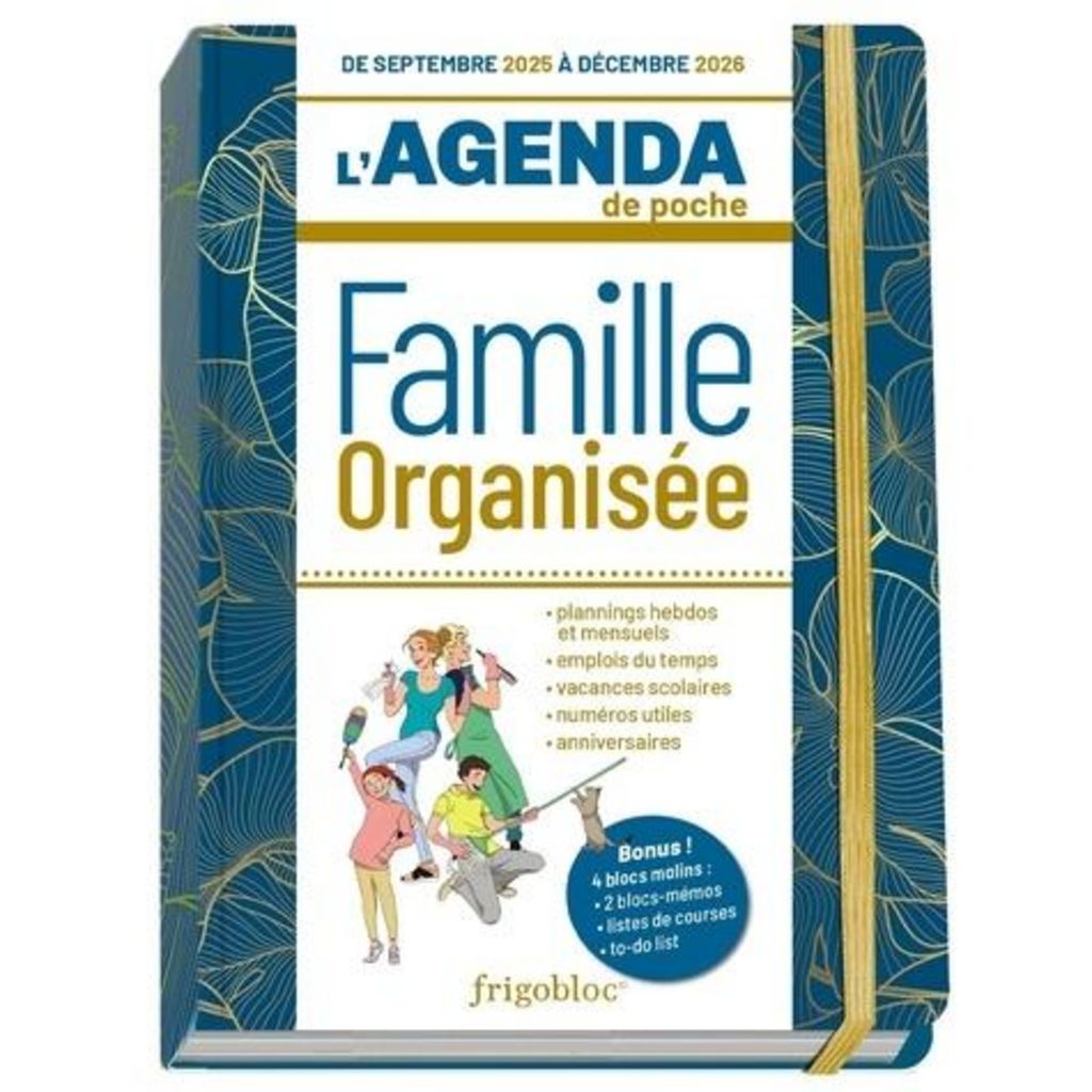 Agenda 2025-2026 page par jour - Format A5 - 12 mois - Agenda journalier et mensuel avec onglet coloré - Couverture rigide, marque-pages et poche intérieure (noir