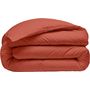 Voir la diapositive 3 : BATON ROUGE Housse de couette 100% percale de coton lavé 80fils/cm² - finition bouteille 40cm - terre de sienne