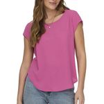 Only T shirt  Femme Only Onlvic. Coloris disponibles : Rose