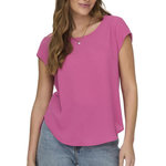 Only T shirt  Femme Only Onlvic. Coloris disponibles : Rose