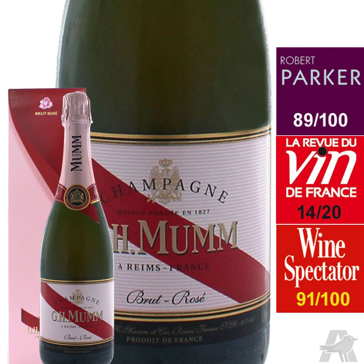Mumm Champagne Mumm Brut Rosé avec étui pas cher - Auchan.fr