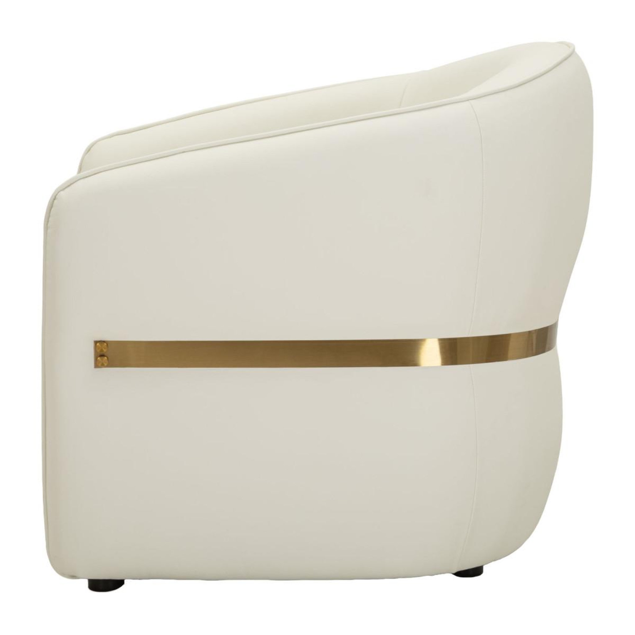 Voir la diapositive 3 : Paris Prix Fauteuil Design  Minsk  86cm Blanc & Or